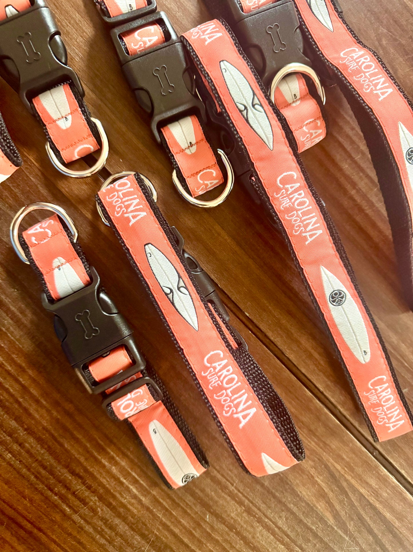 Coral Carolina Surf Dogs Collars